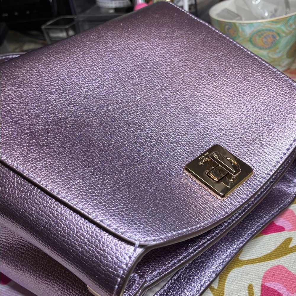 Great Small Kate Spade lavender leather satchel/crossbody.